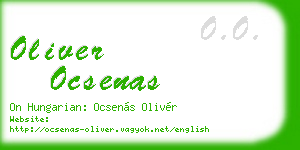 oliver ocsenas business card